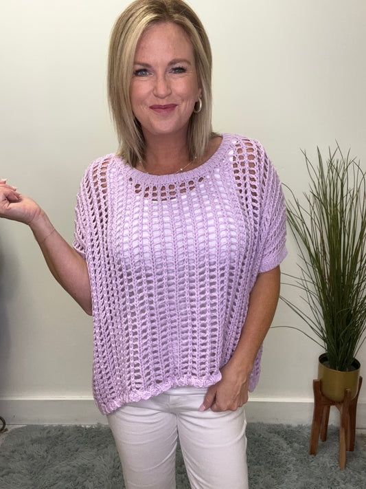 Lavender Haze Crochet Top