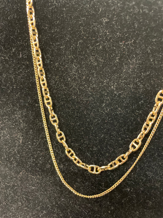 Double Up Gold Necklace