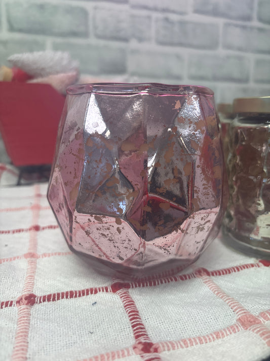 Sweet Grace PINK Mercury Glass Candle