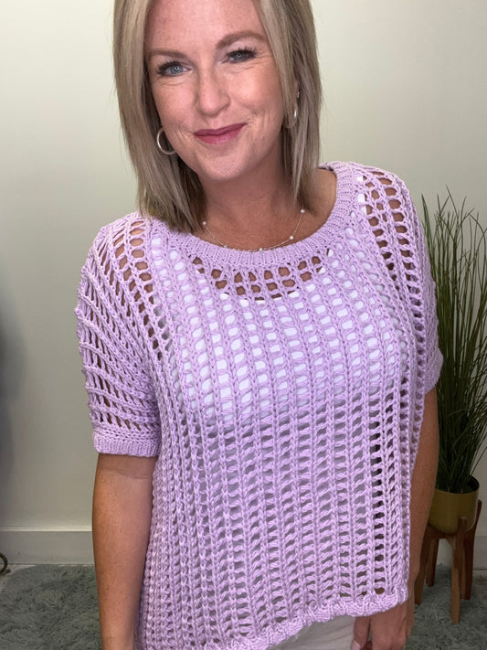 Lavender Haze Crochet Top