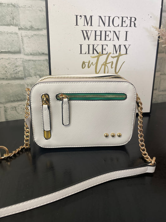 Clarity Square Crossbody Bag in White