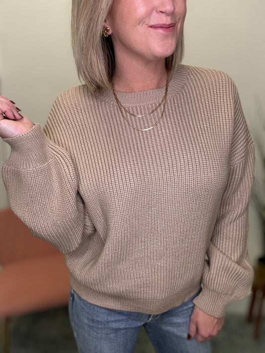 The Perfect Oversized Sweater In Frosted Almond