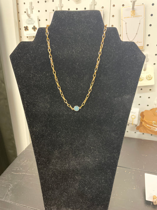 See The Way Blue Stone Necklace