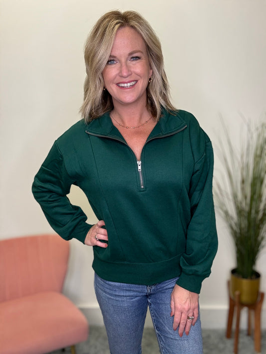 Stick to It Green Pullover Top