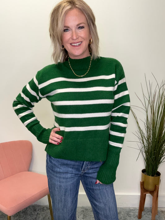 Understand This Green Striped Sweater