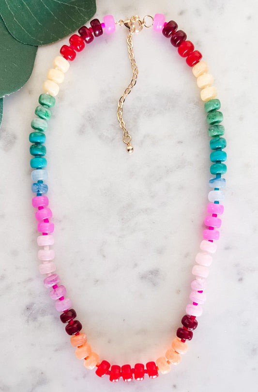 Wanted Multicolor Beaded Necklace