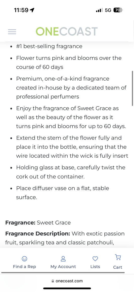 Sweet Grace Flower Diffuser