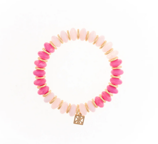 Dallas Blush/Pink Beaded Bracelet