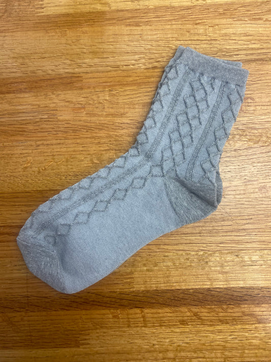 Cable Knit Crew Socks - Ella Chic Boutique